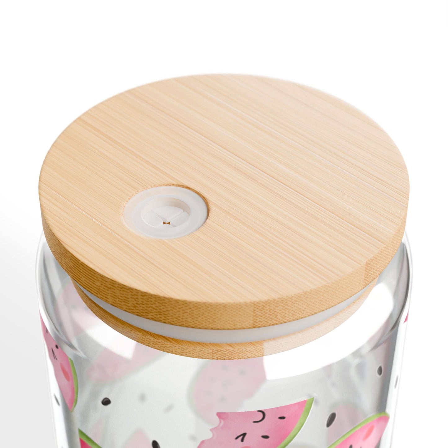 Watermelon Print Sipper Glass - 16oz Eco-Friendly Drinkware
