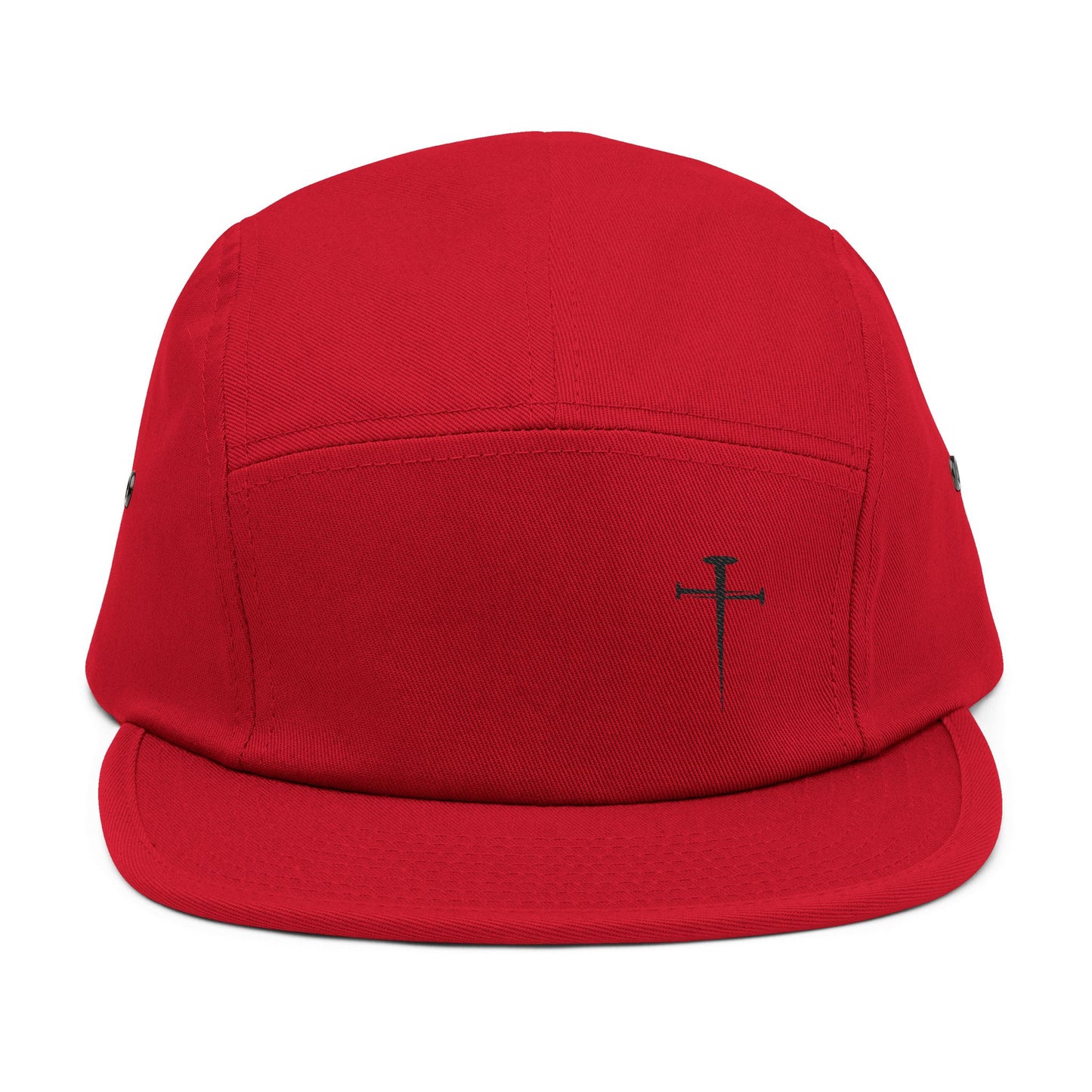 Embroidered 5 Panel Cap - Nail Cross
