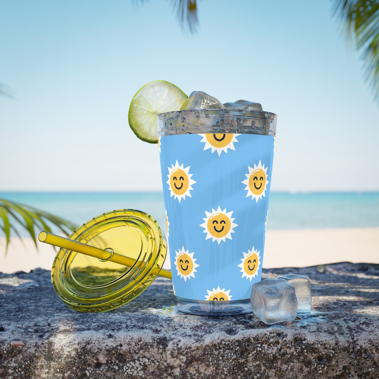 Smiley Sunshine Plastic Tumbler - 16oz.
