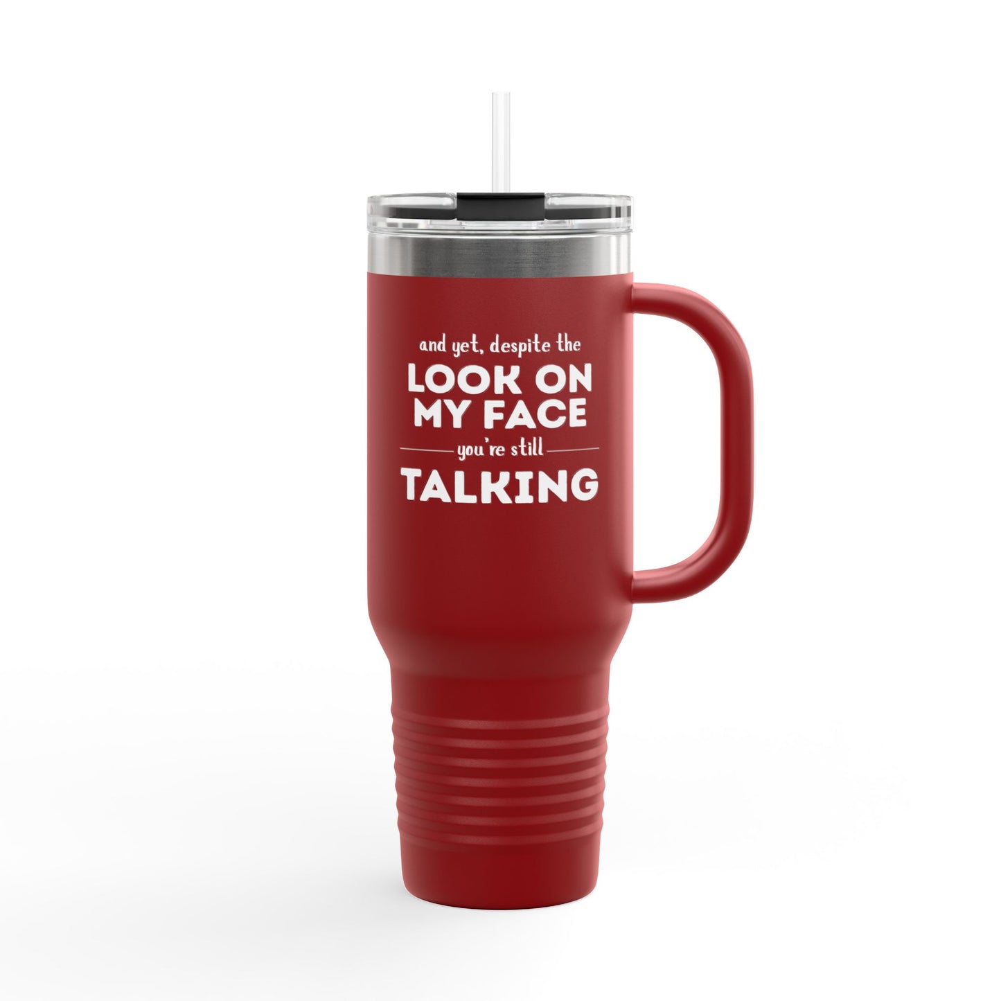 Funny Insulated Tumbler With Handle, - 40oz