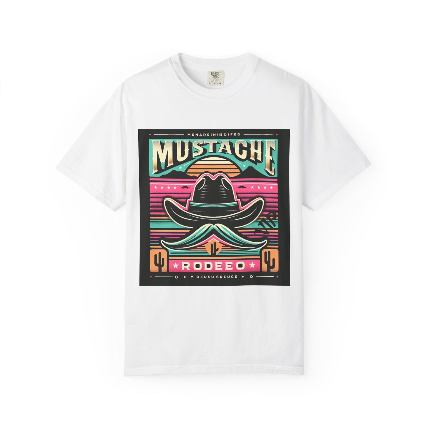 Mustache Cowboy Retro Tee