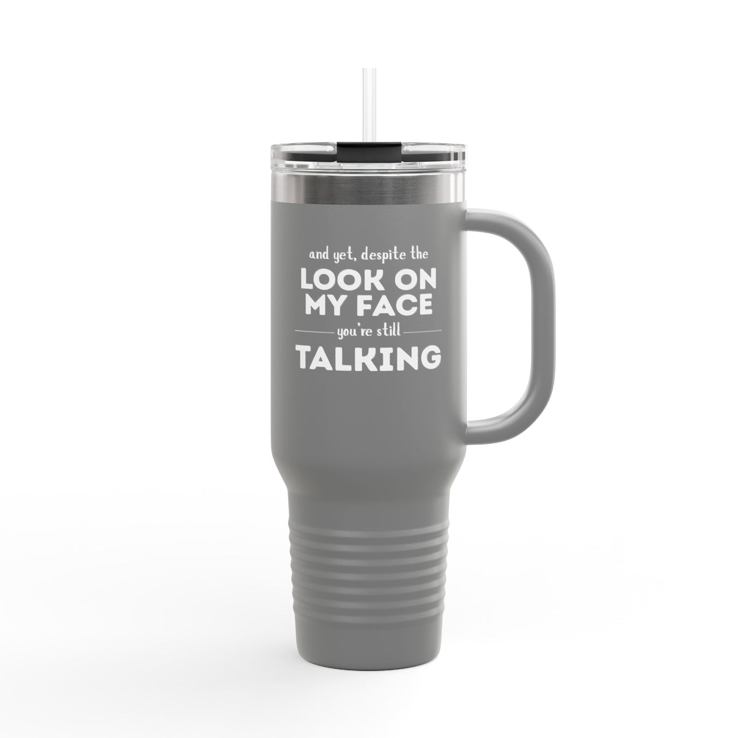 Funny Insulated Tumbler With Handle, - 40oz