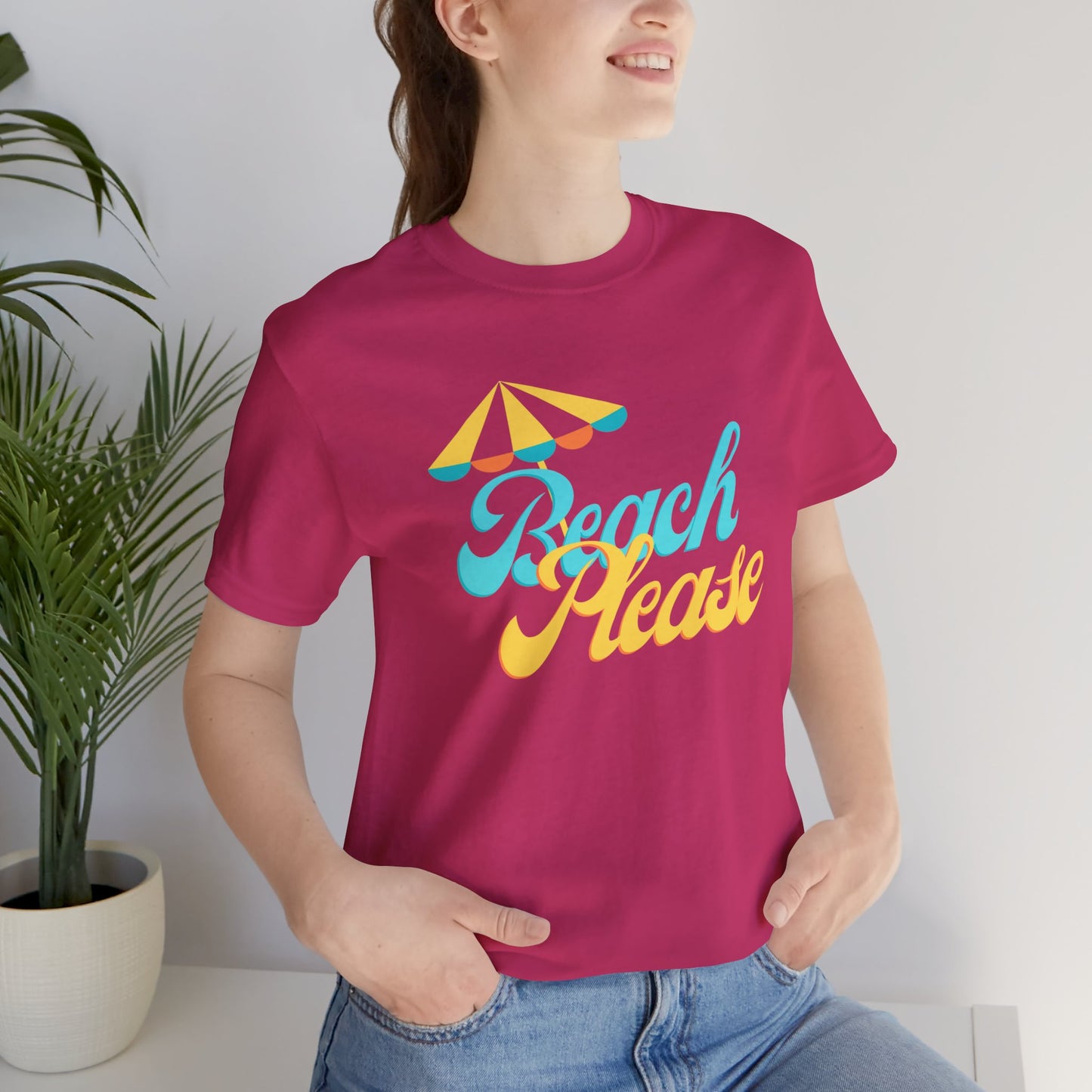"Beach Please" Unisex Short Sleeve Tee