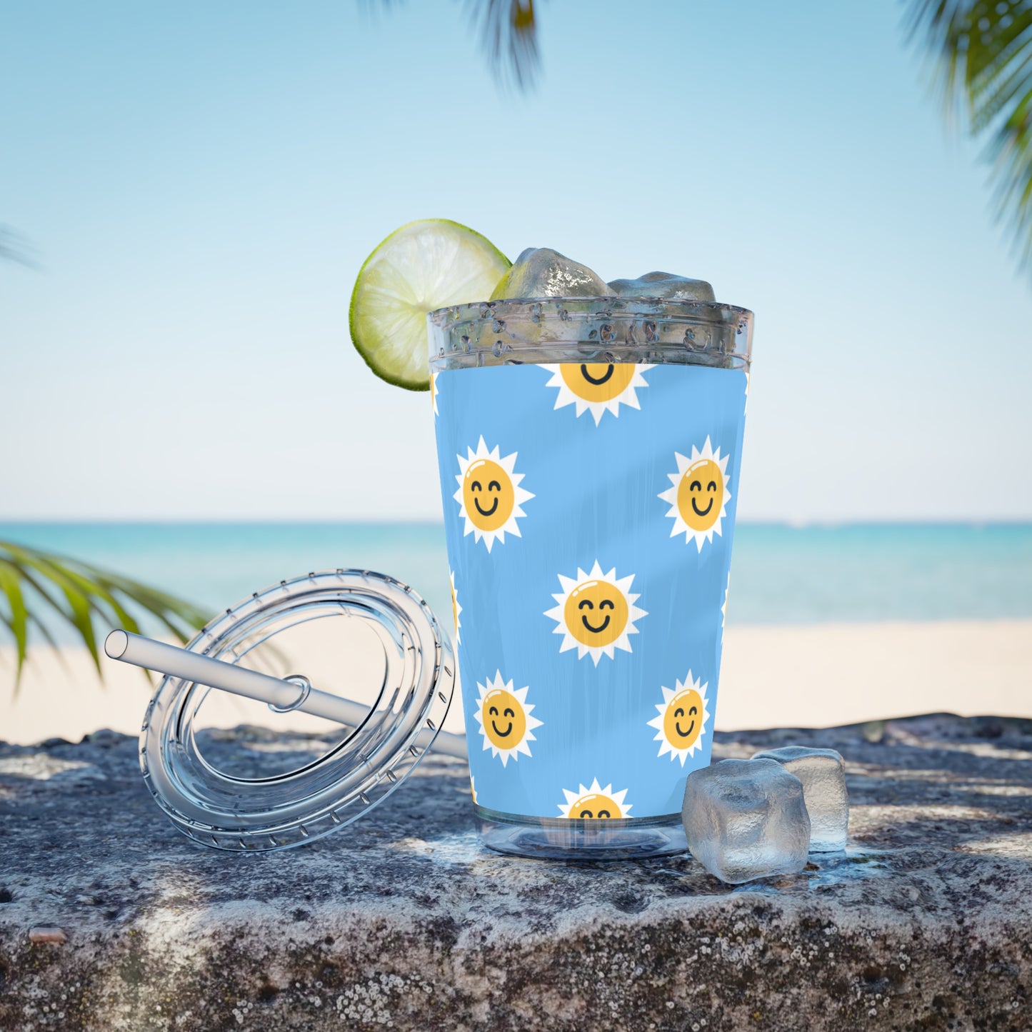 Smiley Sunshine Plastic Tumbler - 16oz.