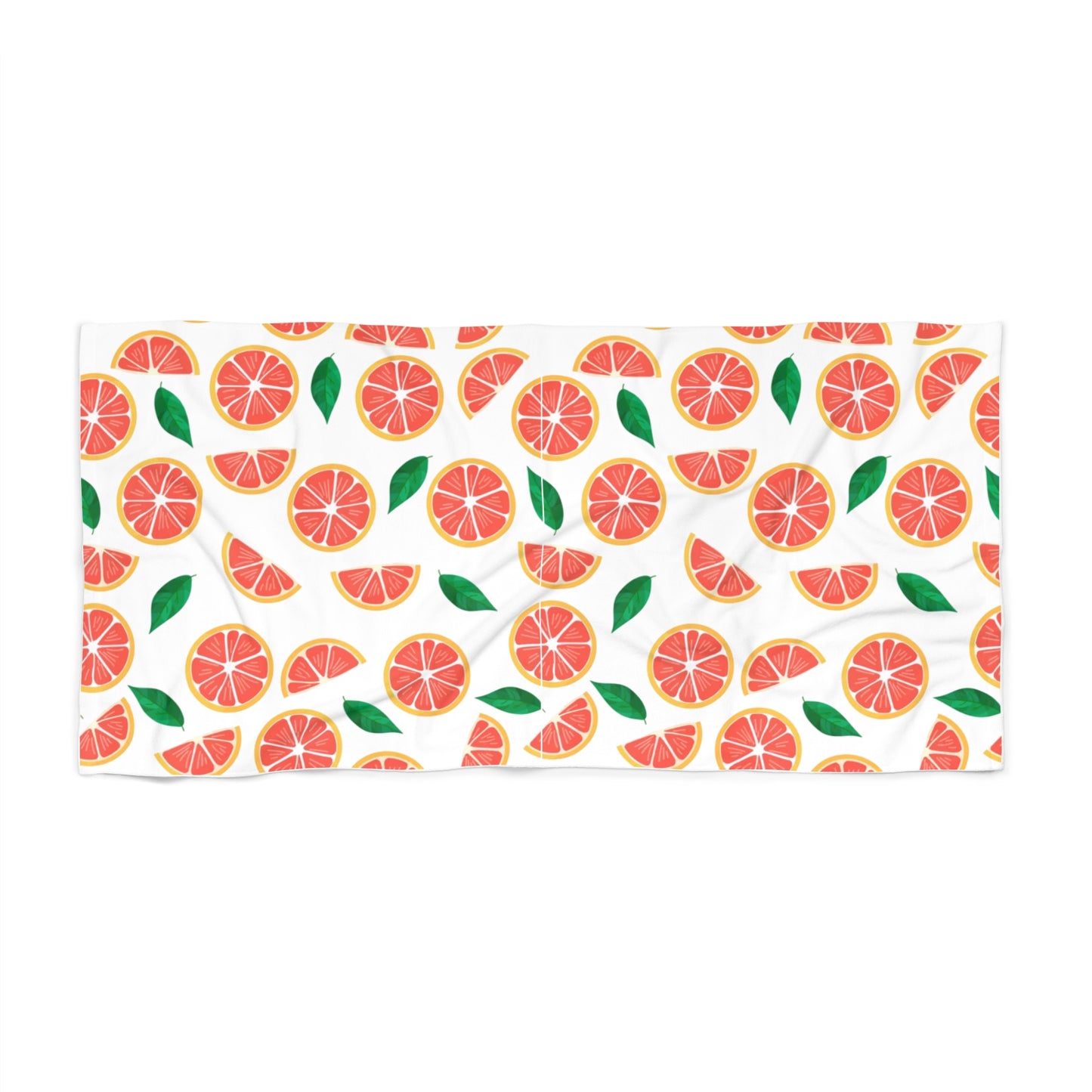 Grapefruit Slice Beach Towel - Vibrant Fruit Design for Summer Fun