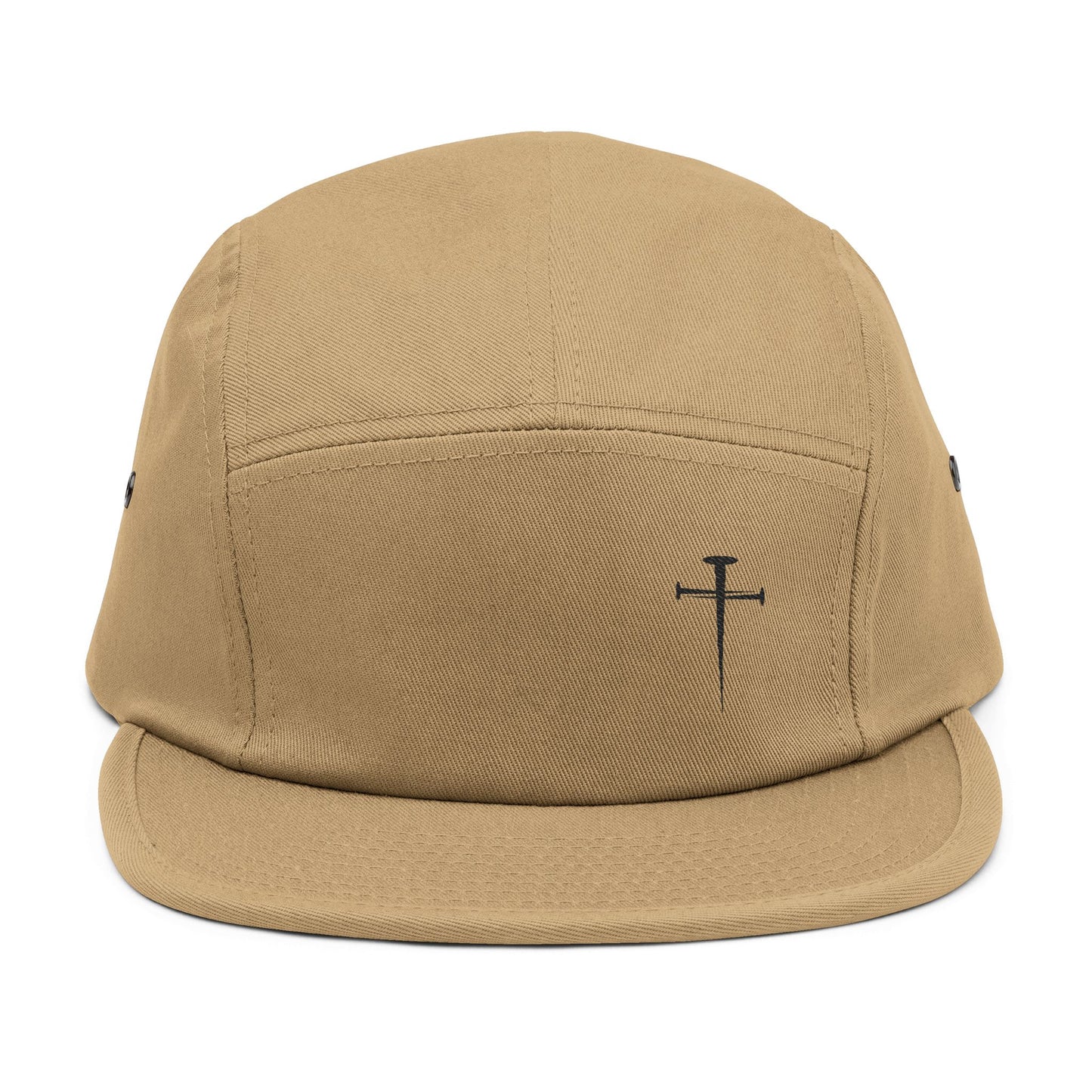 Embroidered 5 Panel Cap - Nail Cross