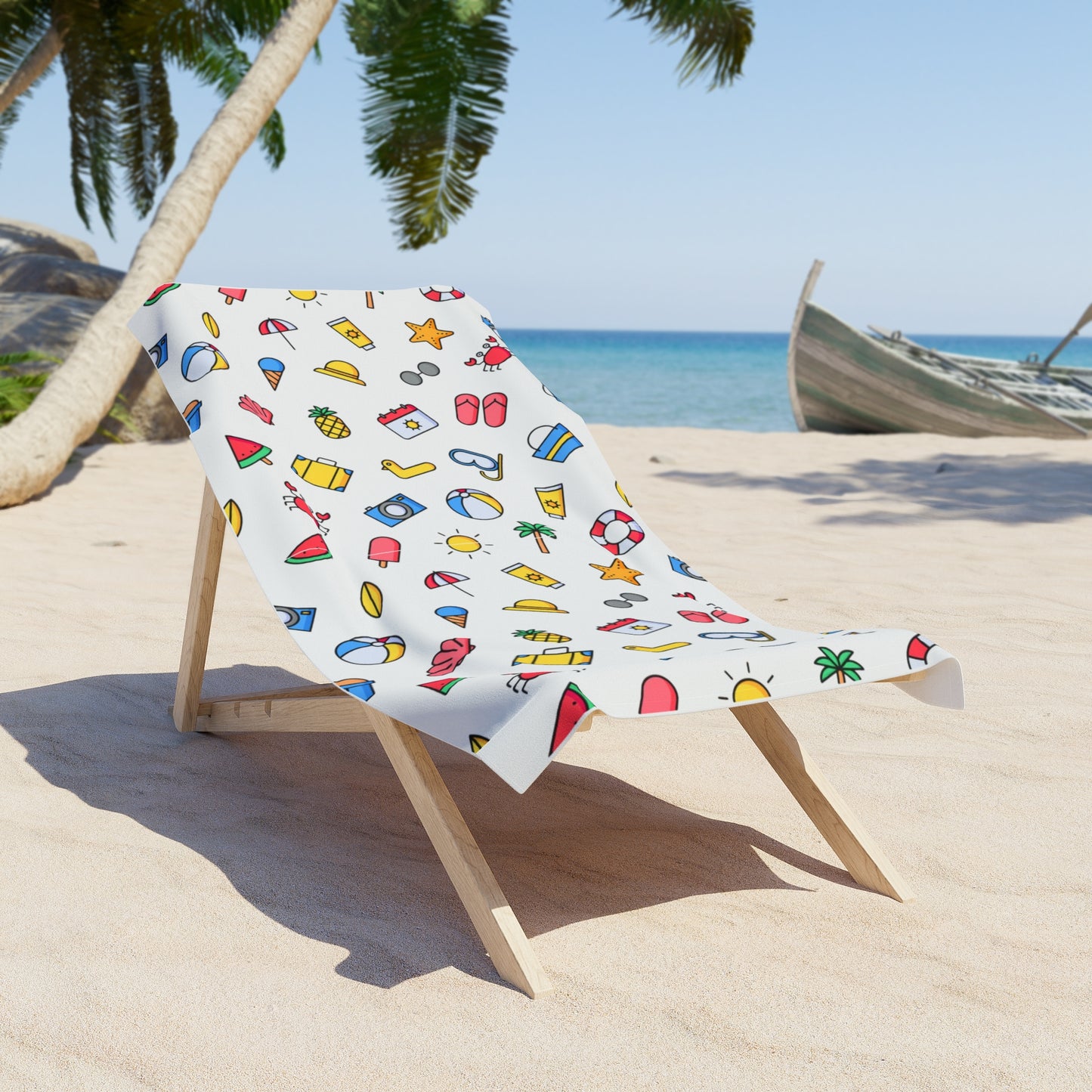 Colorful Summer Beach Towel - 30" × 60"
