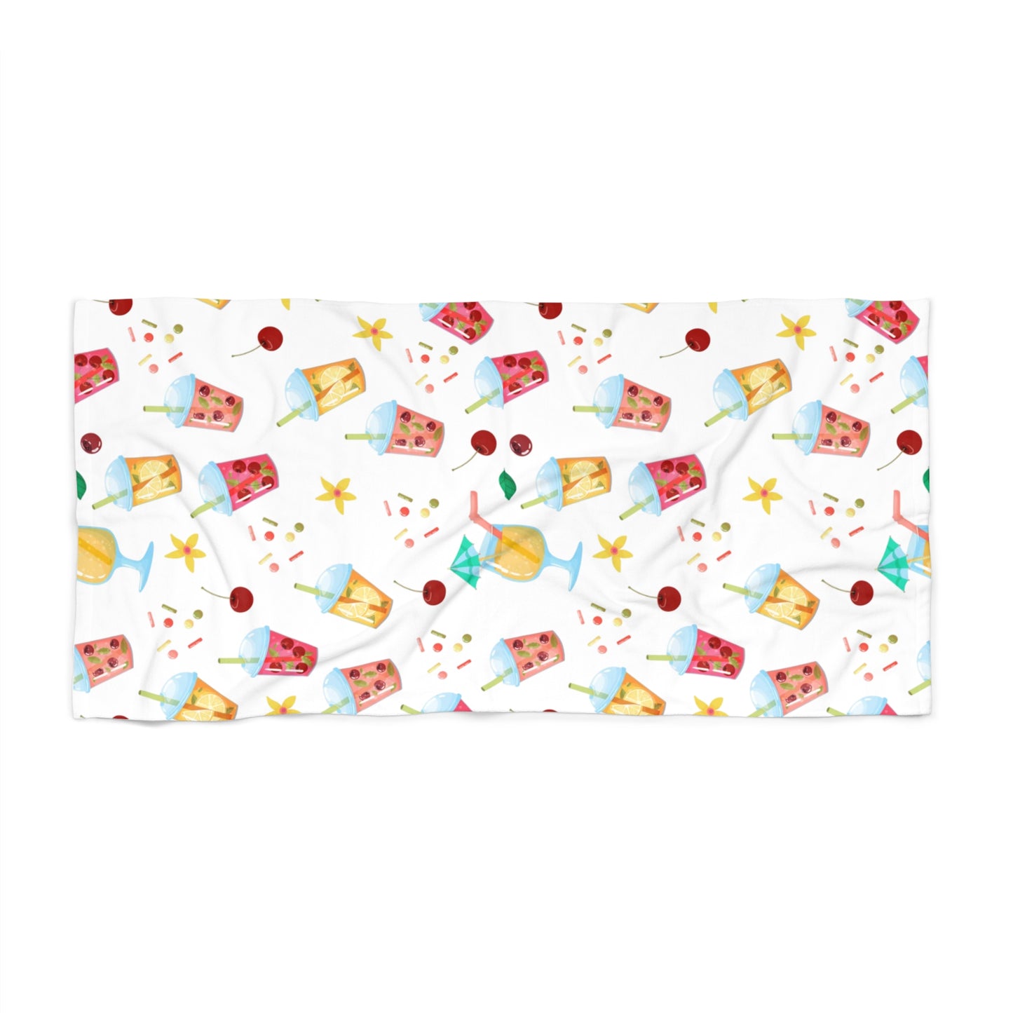 Colorful Cocktail Beach Towel | Fun Summer Vibes | Perfect for Beach Days & Pool Parties