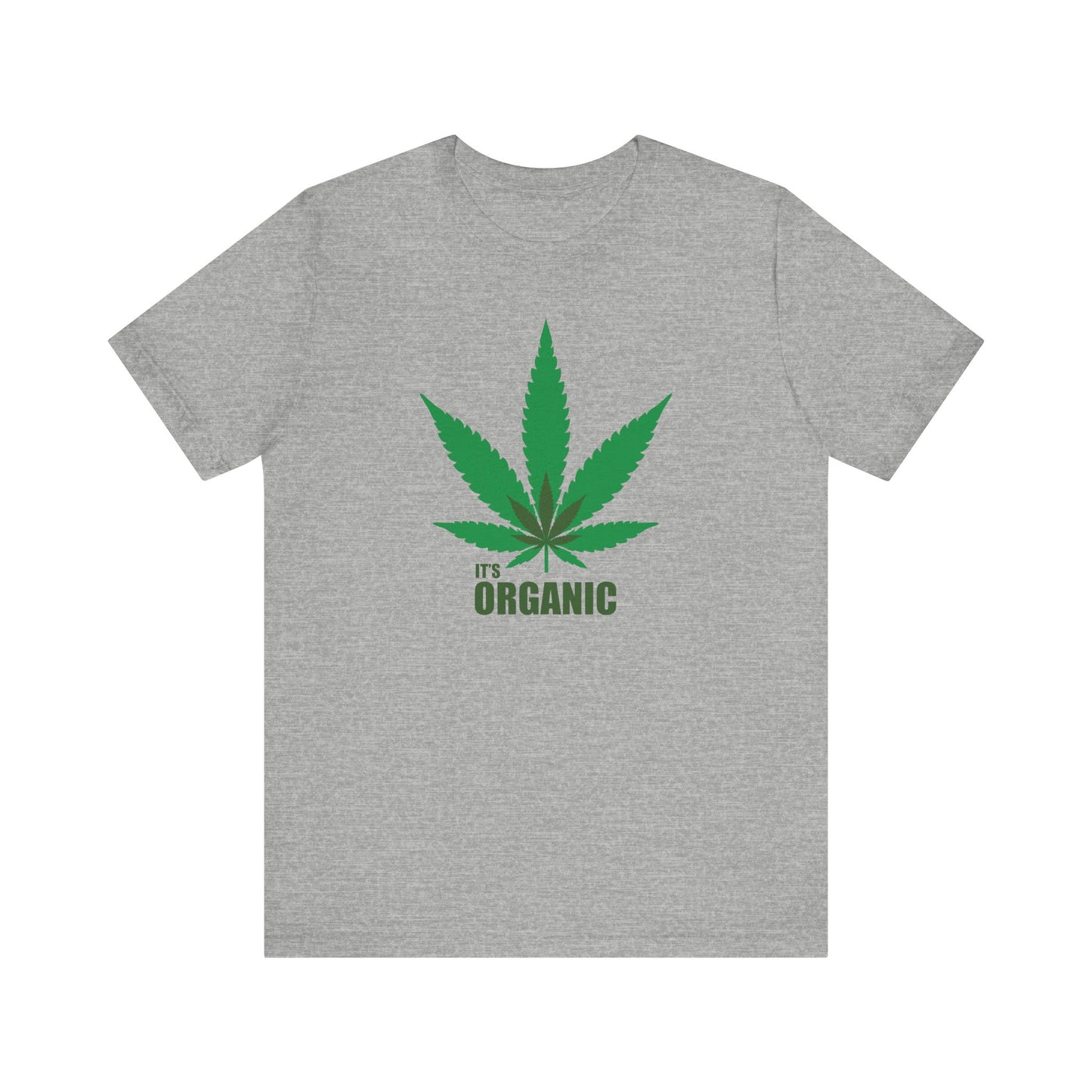 Organic Cannabis Leaf Unisex Tee - Eco-friendly Short Sleeve T-shirt