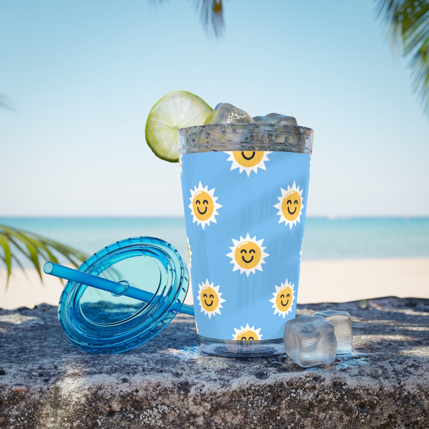 Smiley Sunshine Plastic Tumbler - 16oz.