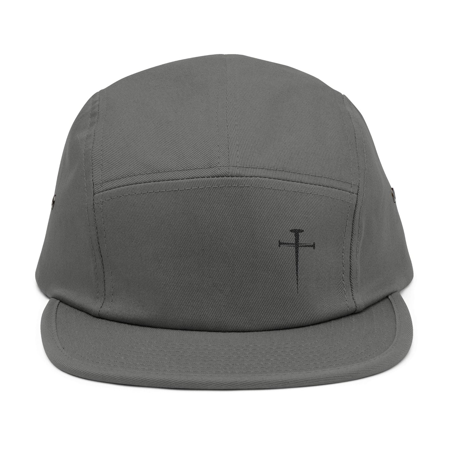 Embroidered 5 Panel Cap - Nail Cross