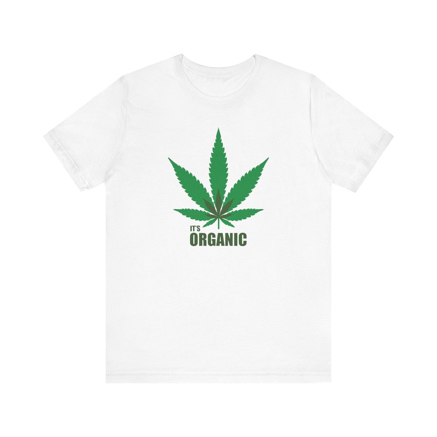 Organic Cannabis Leaf Unisex Tee - Eco-friendly Short Sleeve T-shirt