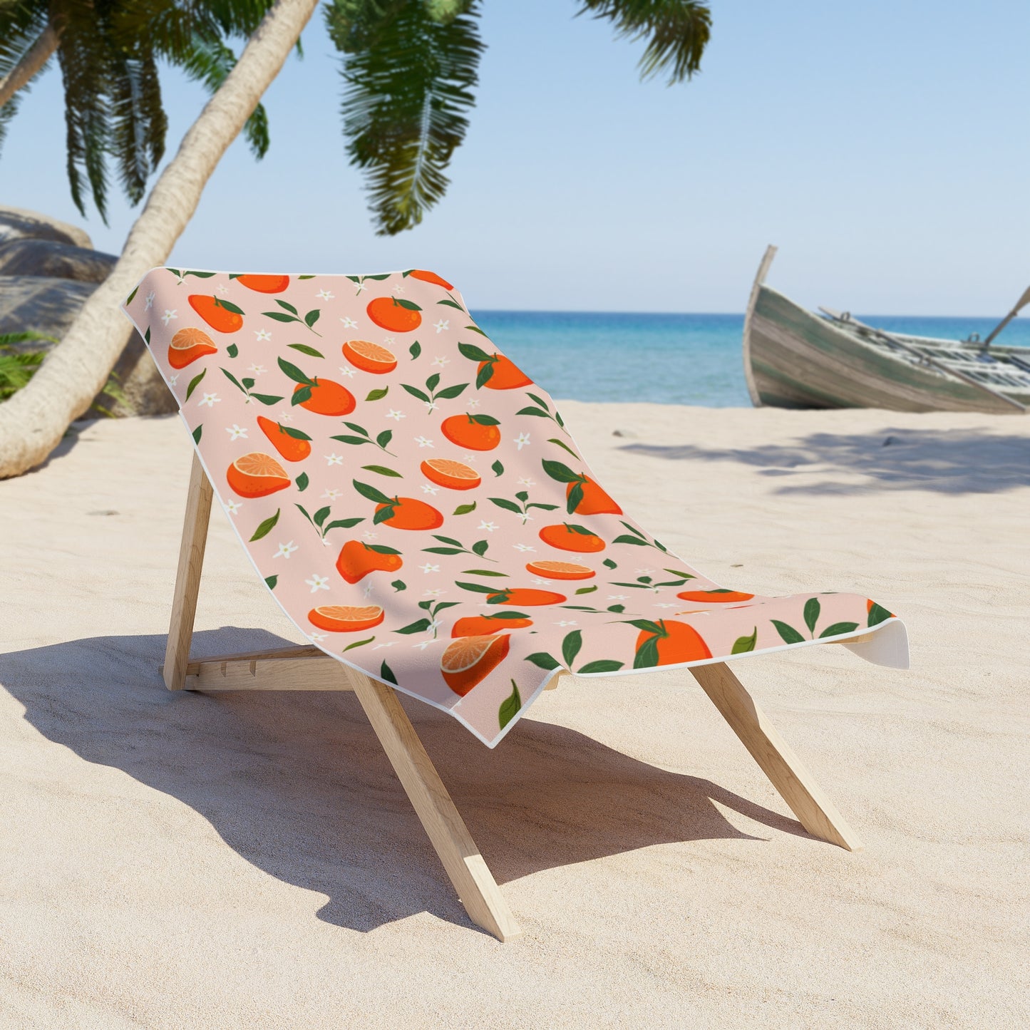 Orange Slice Print Beach Towel – Summer Vibes