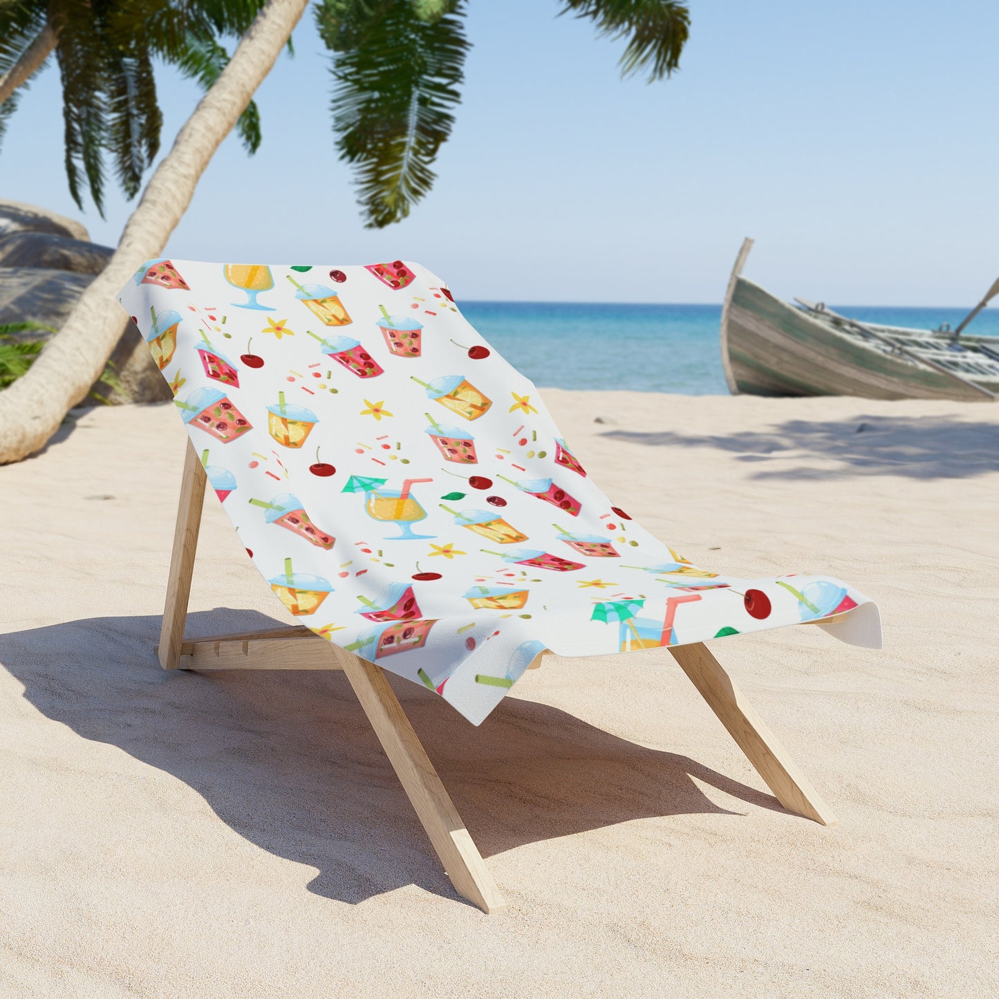 Colorful Cocktail Beach Towel | Fun Summer Vibes | Perfect for Beach Days & Pool Parties