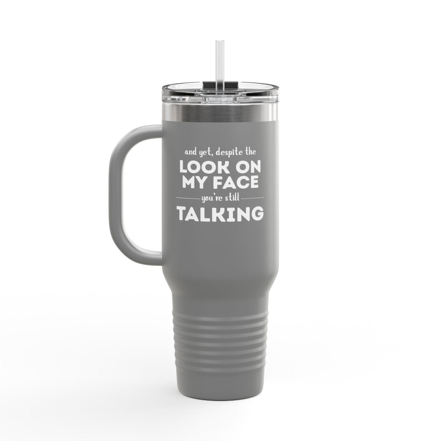 Funny Insulated Tumbler With Handle, - 40oz