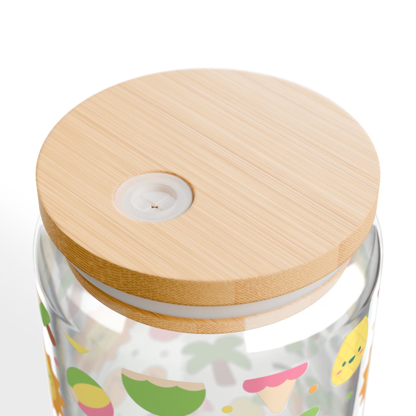 Sunny Vibes Sipper Glass, 16oz | Fun Tropical Drinkware for Summer