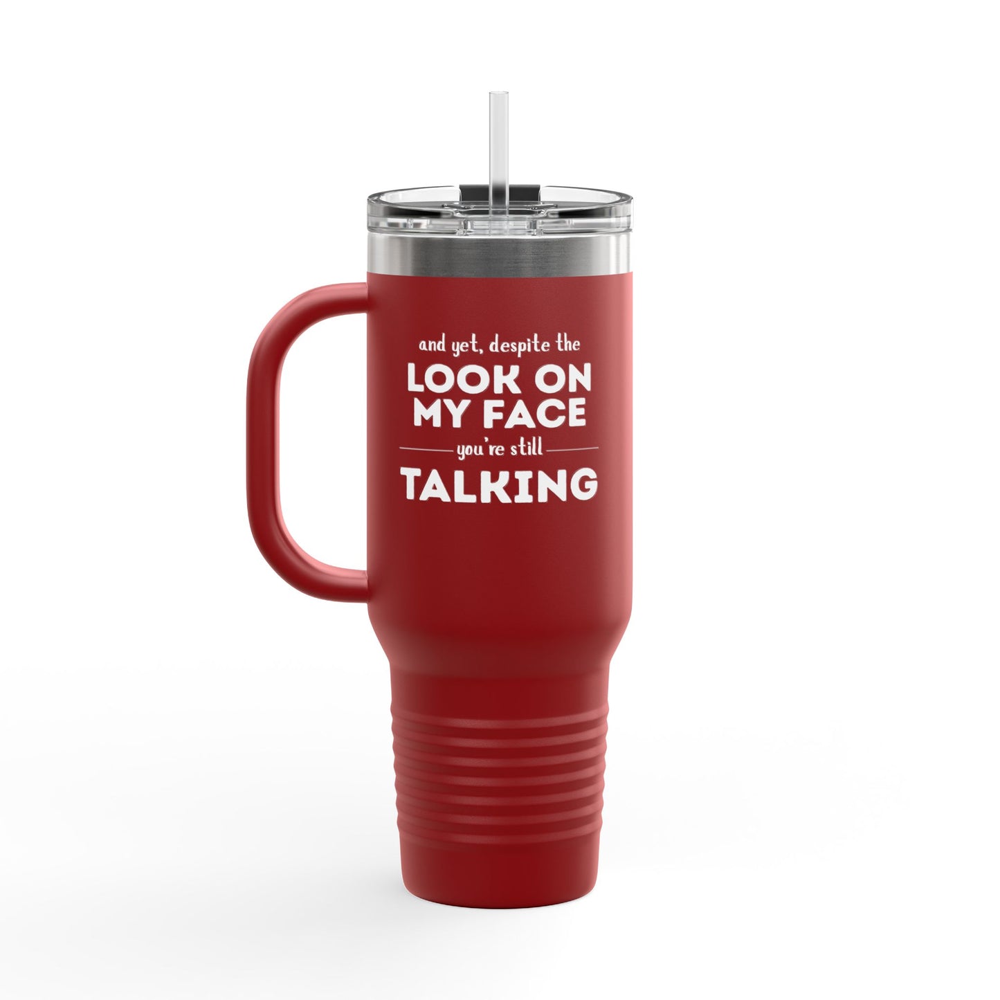 Funny Insulated Tumbler With Handle, - 40oz