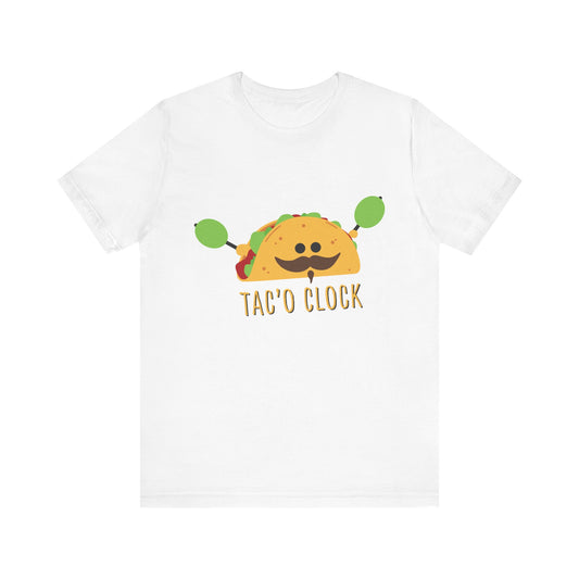 Funny Taco Clock Tee - Unisex Jersey Short Sleeve T-Shirt