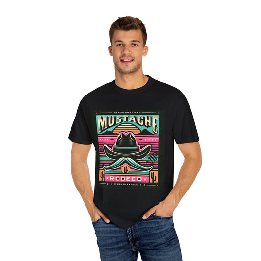Mustache Cowboy Retro Tee