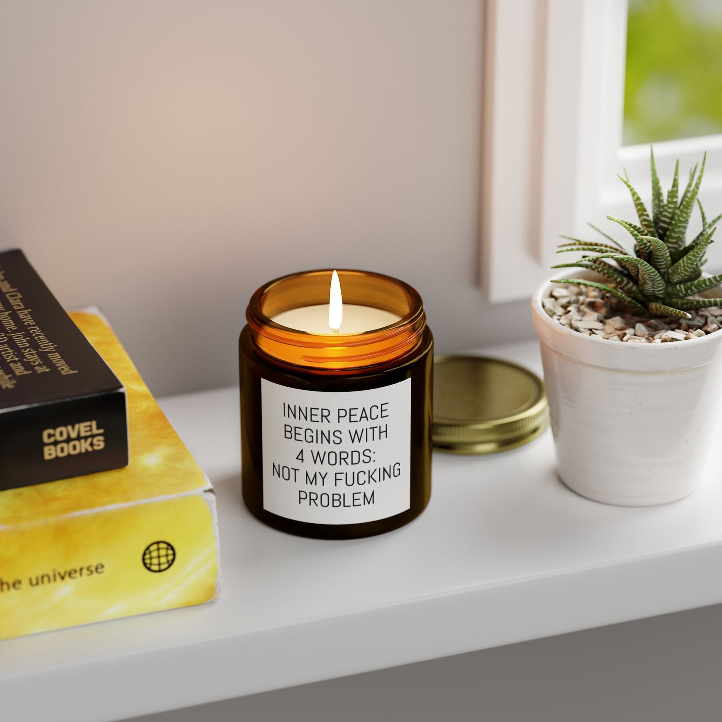 Inner Peace Scented Candle - Coconut Apricot Wax (4oz & 9oz) - Not My F*cking Problem