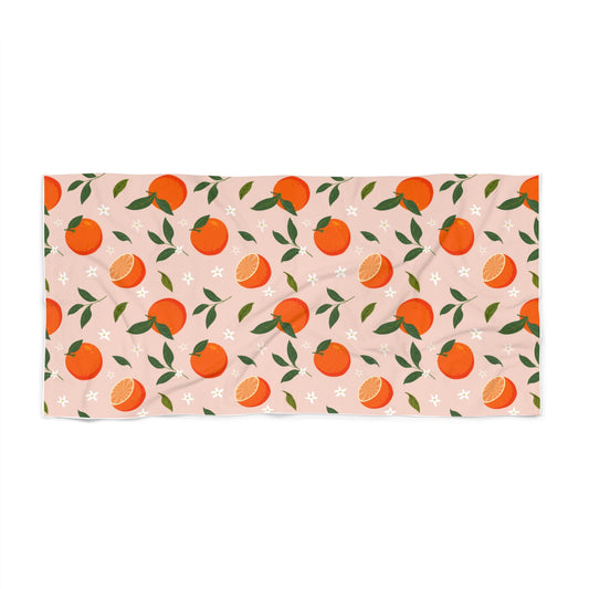Orange Slice Print Beach Towel – Summer Vibes