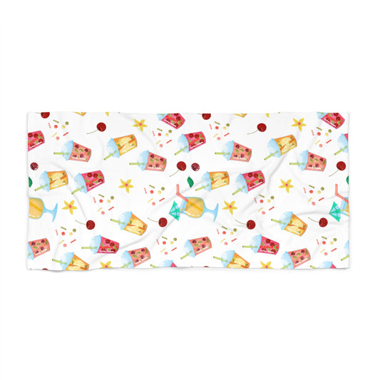 Colorful Cocktail Beach Towel | Fun Summer Vibes | Perfect for Beach Days & Pool Parties