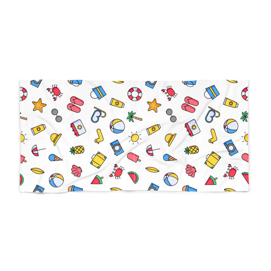 Colorful Summer Beach Towel - 30" × 60"