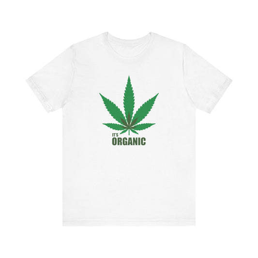 Organic Cannabis Leaf Unisex Tee - Eco-friendly Short Sleeve T-shirt