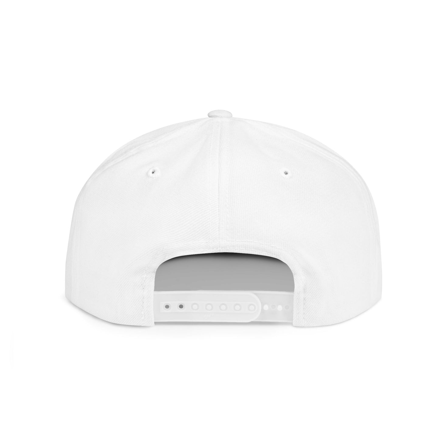 Faith-Inspired Flat Bill Snapback Hat with Cross Design