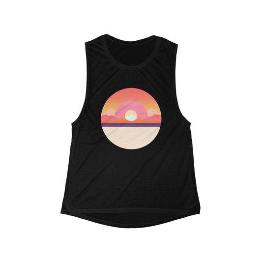 Sunset Vibes Women's Flowy Muscle Tank